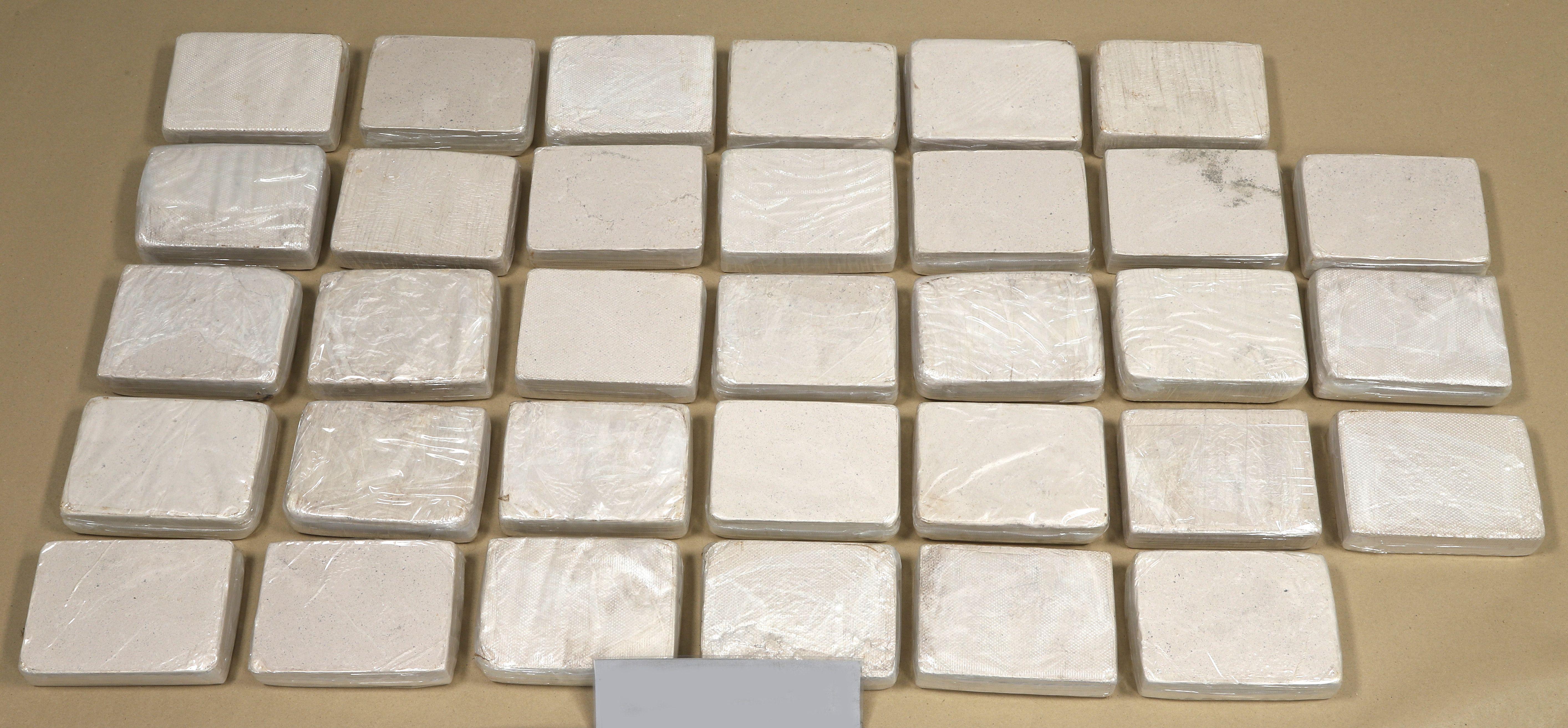 Heroin värt omkring 16 miljoner kronor beslagtogs. Foto: Tullverket.&nbsp;