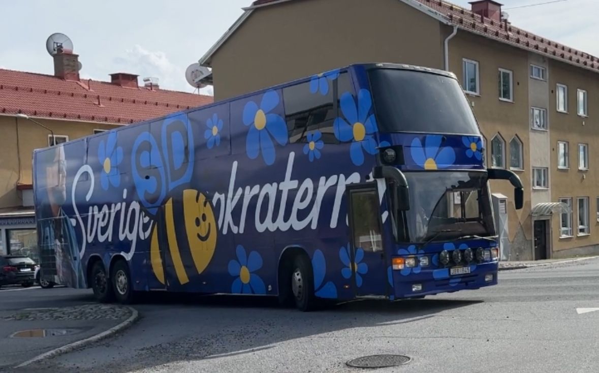 SD:s buss besökte Vilhelmina den 2 augusti. Foto: Riks