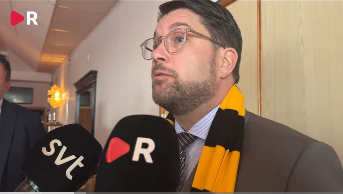 SVT intervjuar Jimmie Åkesson (SD) på Norrlandsdagarna i Lycksele. En intervju som Riks lade ut i sin helhet. Foto: Riks