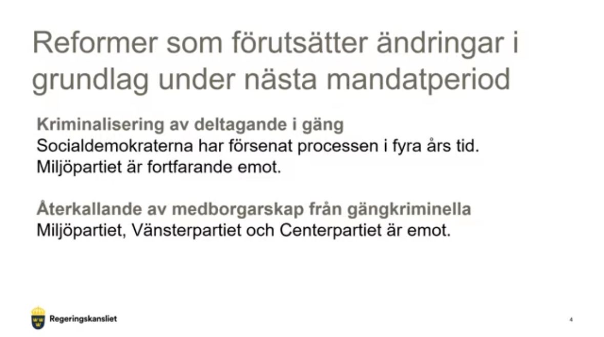 Skärmdump/Regeringskansliet