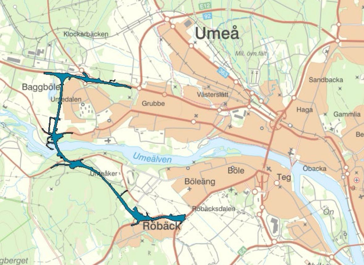Fynden uppenbarade sig i samband med vägprojektet Västra länken i Umeå. Foto: Länsstyrelsen