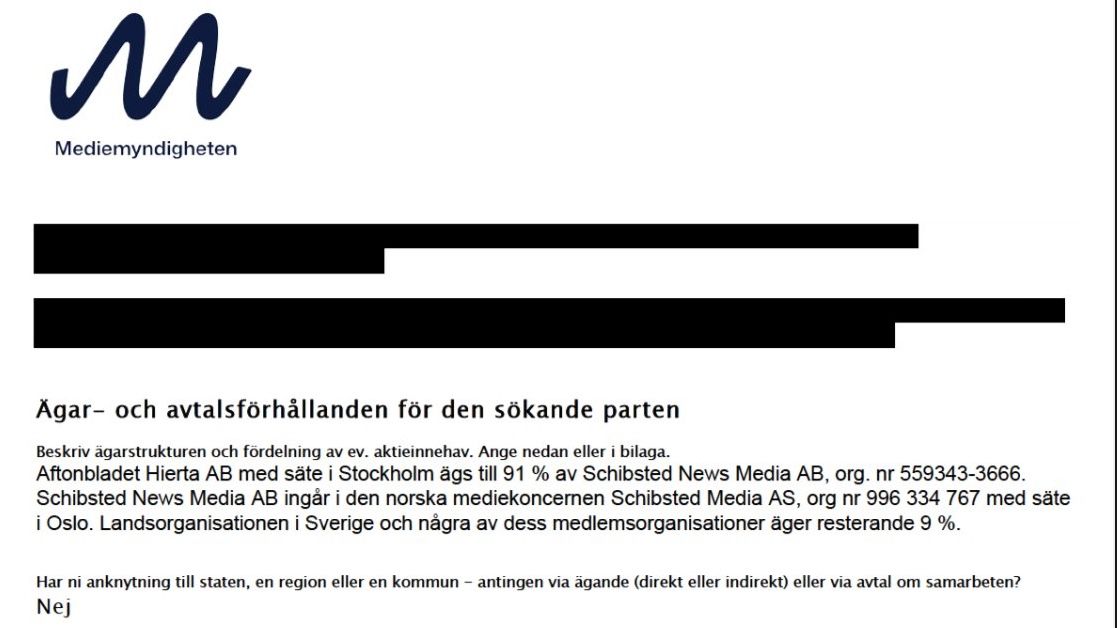 Spelet bakom Aftonbladets sändningstillstånd: Ville ha NRJ:s programförklaring och affärsplan
