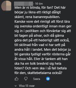 "Är tanken att han ska ha en tolk bredvid sig hela tiden?" Foto: Facebook