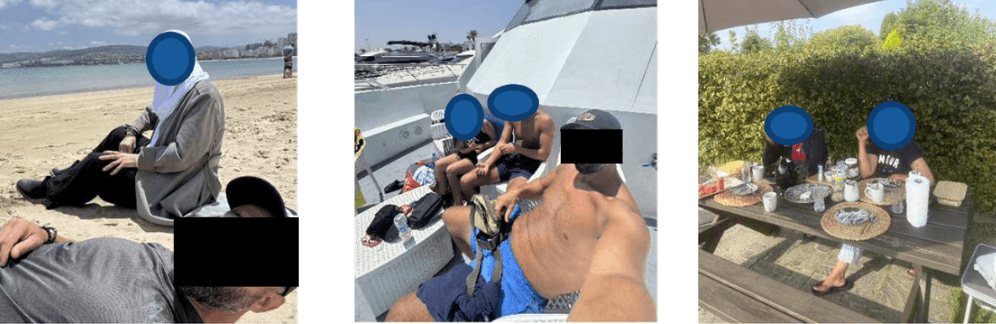 Bild från en semesterresa där tilltalad rapporterat att denne jobbade. Foto: Polisen.&nbsp;