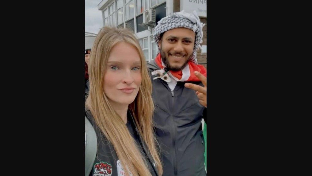 Jamey Carney och Ahmad Al-Saqr var båda palestina-aktivister och ska ha träffats under en demonstration- (Foto: Faksimil X)