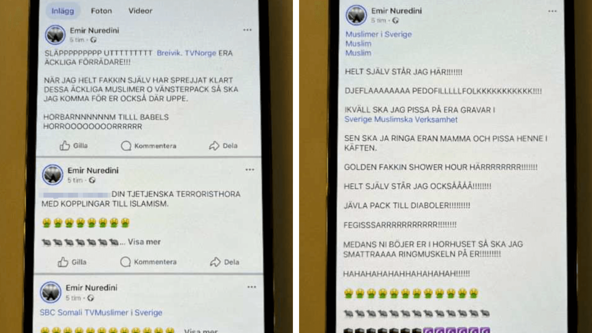 Faksimil Polisens förundersökning/Facebook