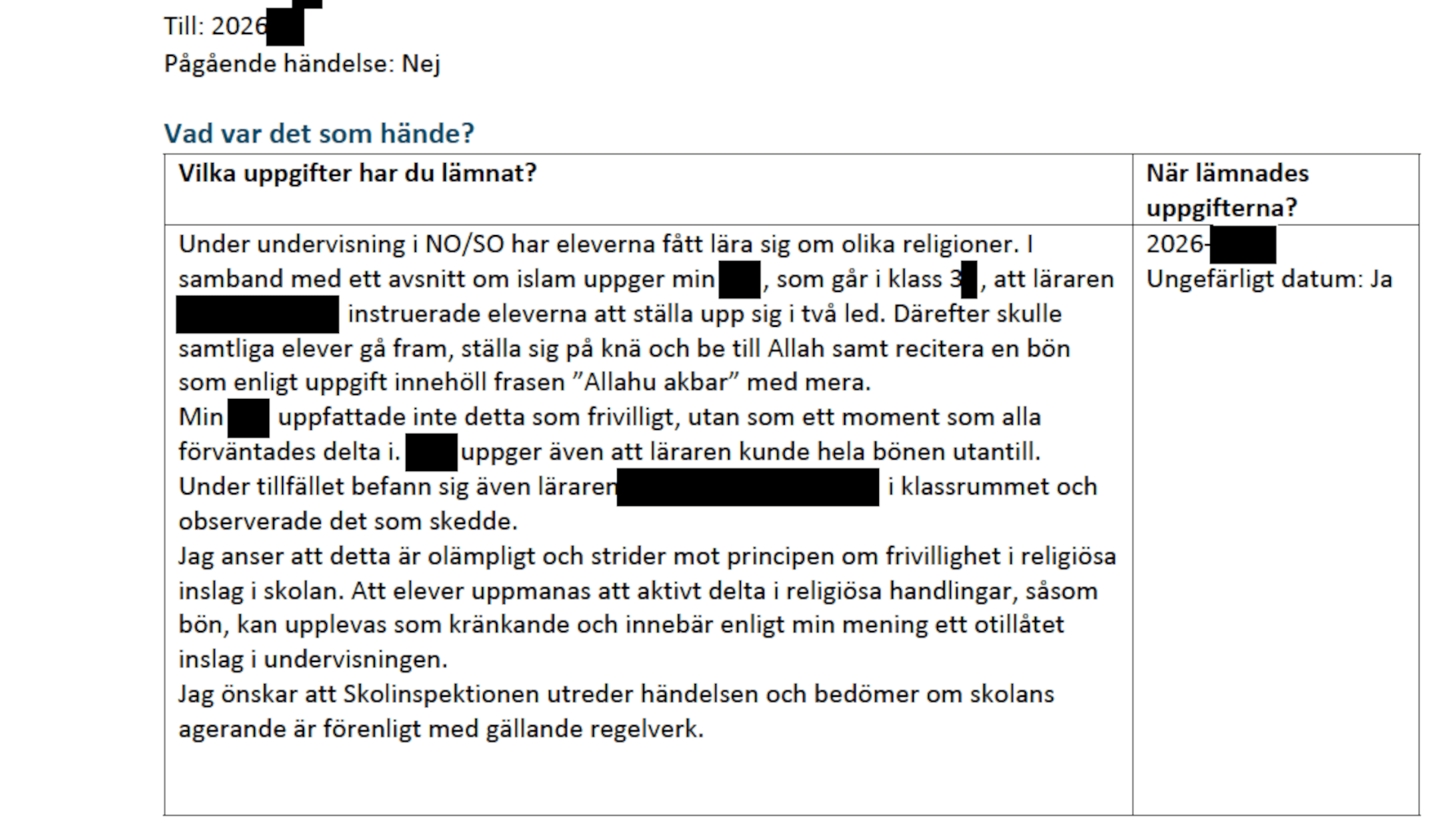 Faksimil anmälan