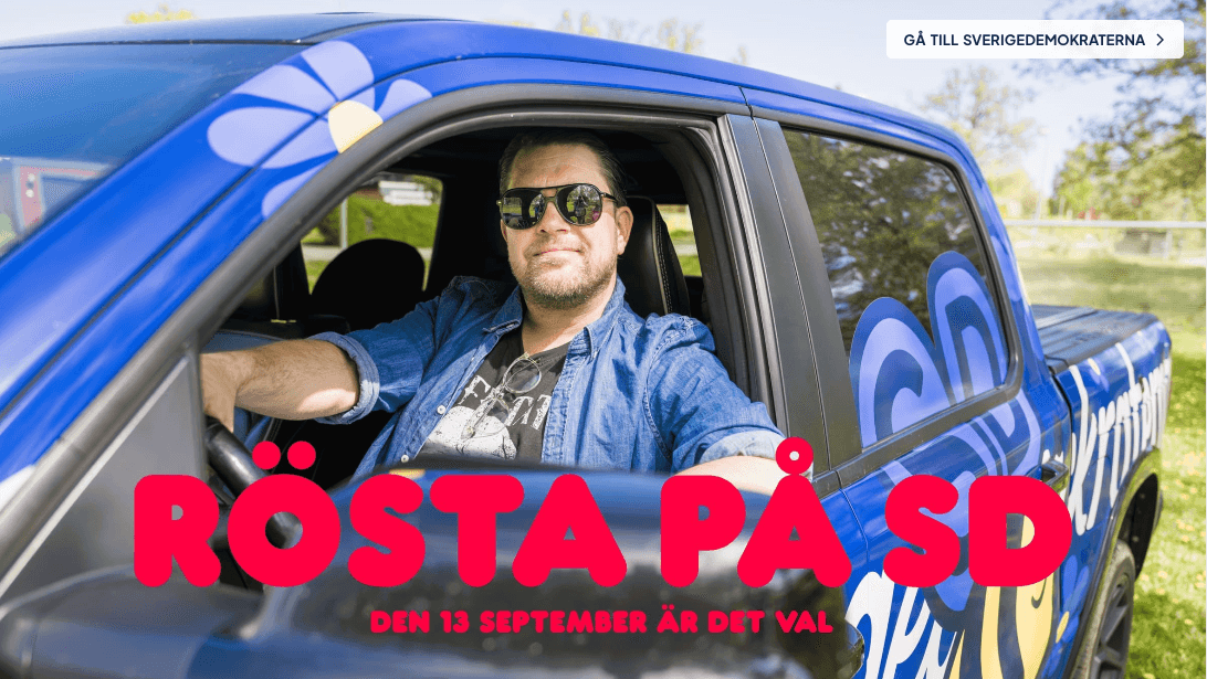 Sverigedemokraternas hemsida den 7 september