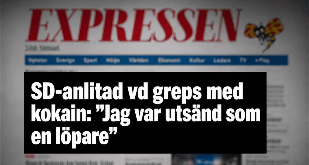 Expressen pekar ut SD:s leverantör för knark – köpte själva från samma bolag