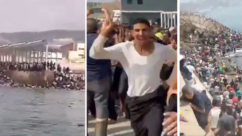 Här stormas Spaniens gräns av tusentals migranter