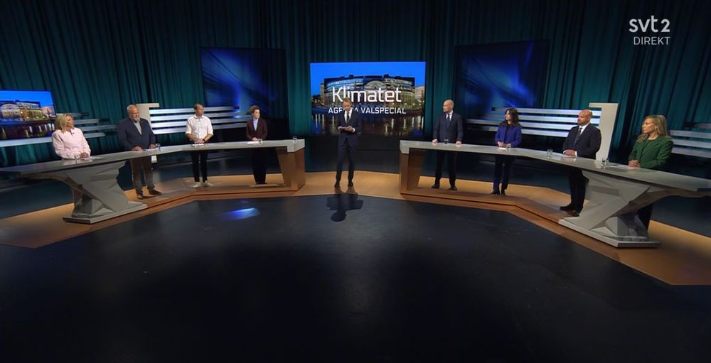 JUST NU: Valdebatt om klimatet i SVT:s Agenda: "Ansvarsfullt"