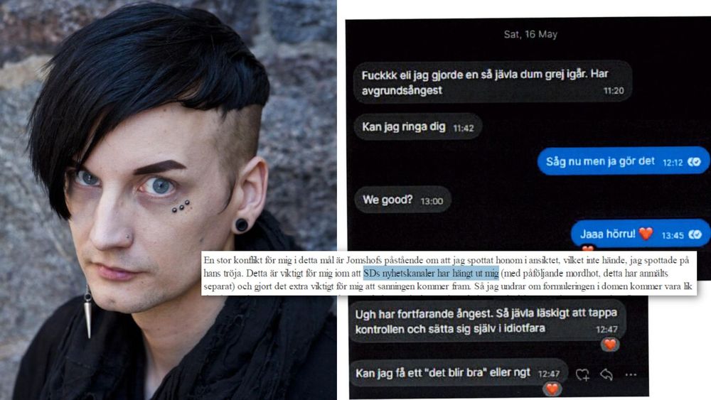 ETC-profil som spottade på Jomshof: "SDs nyhetskanaler har hängt ut mig"