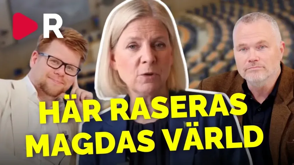 Riks reagerar på när Magdalena Anderssons korthus rasar
