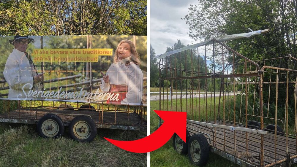 SD-banderoll stulen i Mora – "För jävligt"