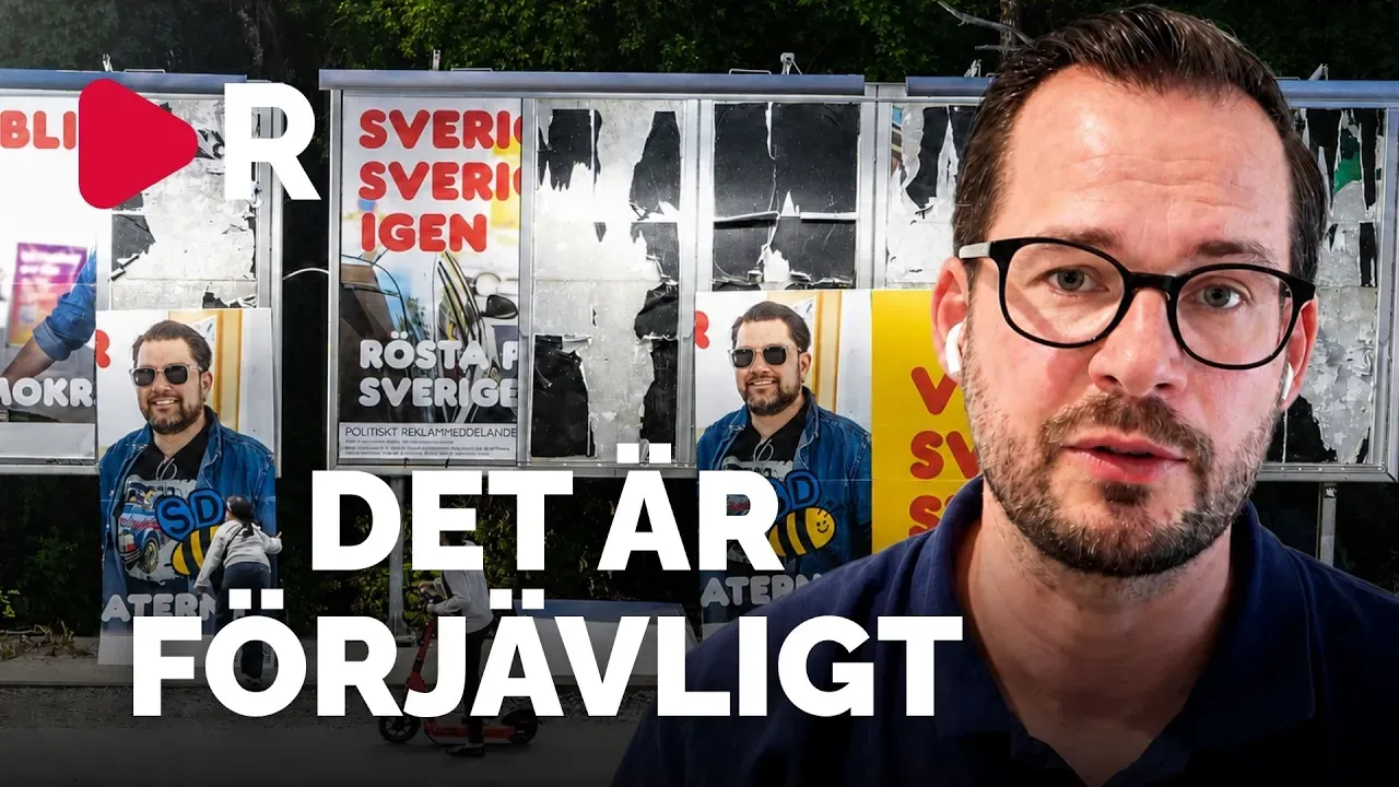 Mattias Bäckström Johansson (SD): Vandalisering av valaffischer är ett hot mot demokratin