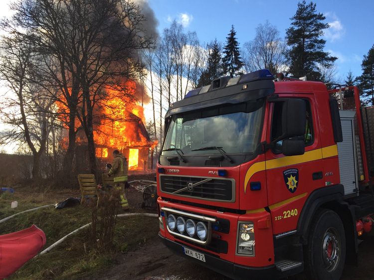 Moské förstörd i brand i Hultsfred