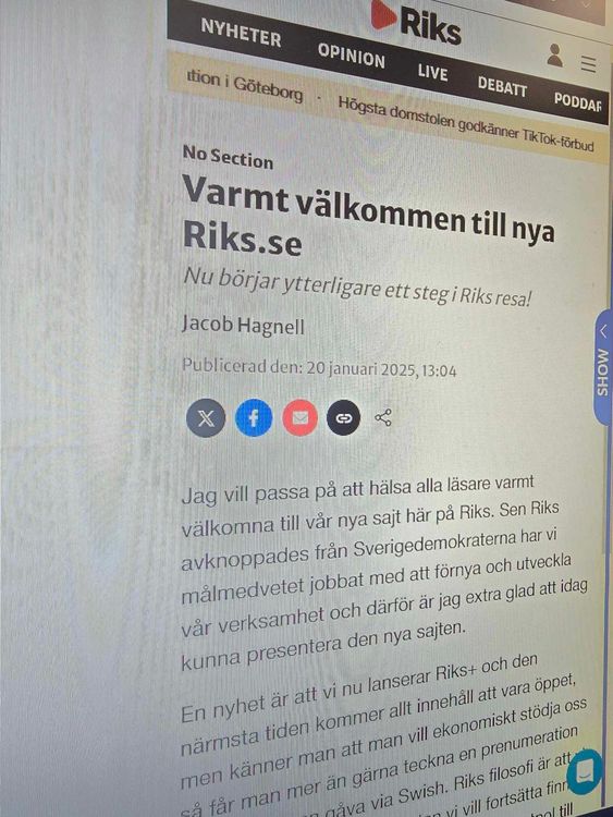 Varmt välkommen till nya Riks.se