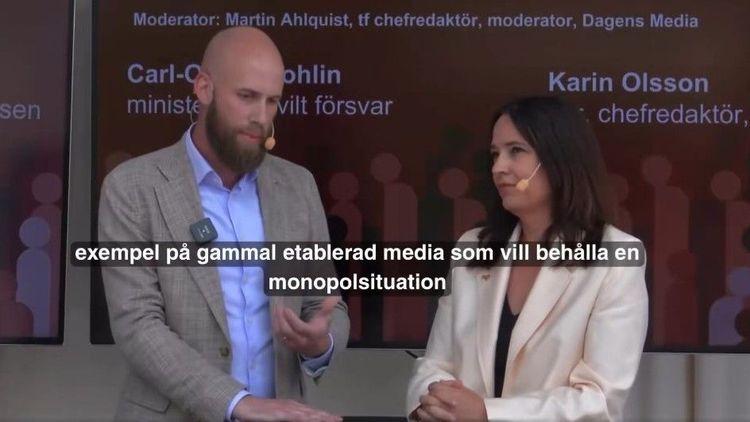 Carl-Oscar Bohlin (M): "Medierna har inte längre ensamrätt på verkligheten"