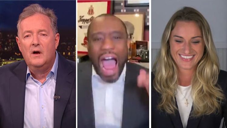 Aktivistens raseri när Piers Morgan försöker få kvinna att säga det förbjudna ordet