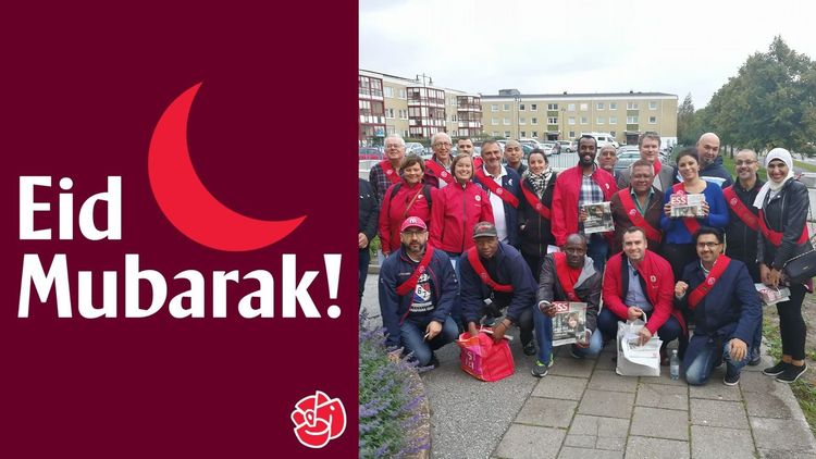 Socialdemokraterna firar muslimsk högtid på nationaldagen