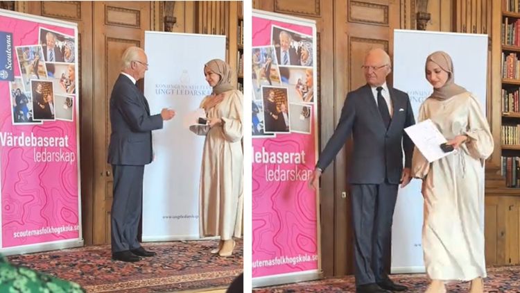 Kvinna avböjde handskakning med kungen – hälsade enligt muslimsk sed