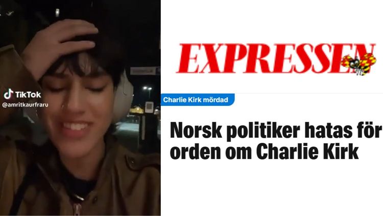 Vänsterpolitiker hånar Charlie Kirk: "Vila i frid eller något, haha"