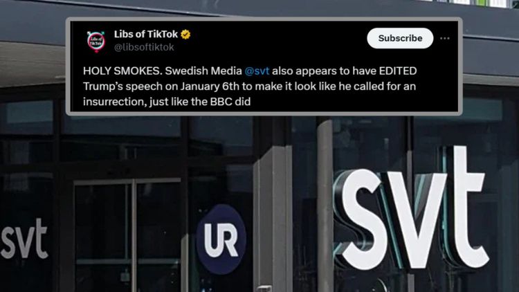SVT:s fulklippning av Trump får internationell kritik