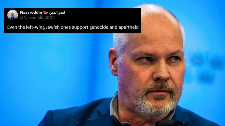 Morgan Johansson (S) delar inlägg – från konto med antisemitiskt innehåll