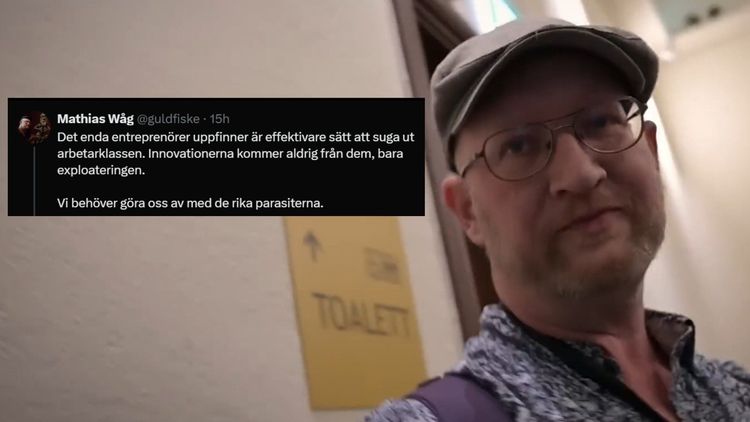 Mathias Wåg: "Vi behöver göra oss av med de rika parasiterna"