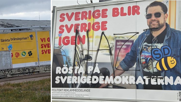Flera polisanmälningar efter skadegörelse mot SD