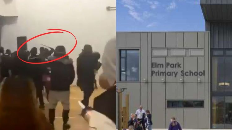 Machetegäng stormade grundskola i England – två tonåringar knivhuggna