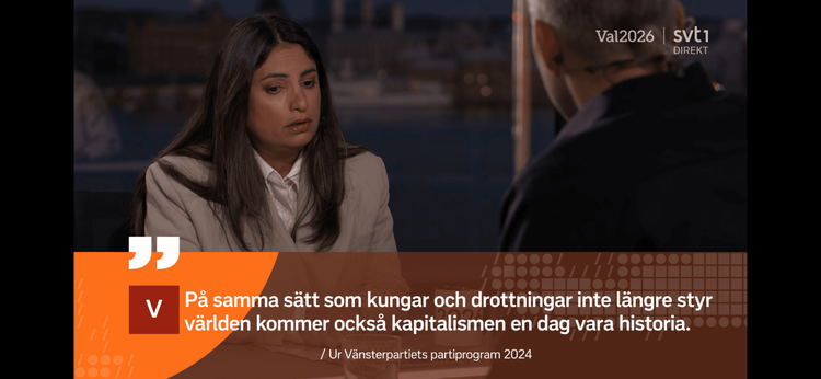 Erik Hagström: Katastrofen Nooshi Dadgostar (V)
