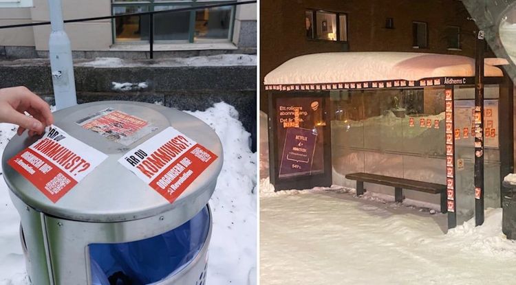 Kommunister i Umeå satte upp massor av klistermärken – sanering kostade 40 000 kronor