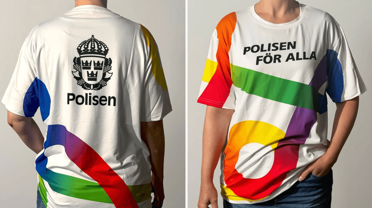 Pride: Polisen och Region Stockholm fixar T-shirts efter uniformsförbudet 