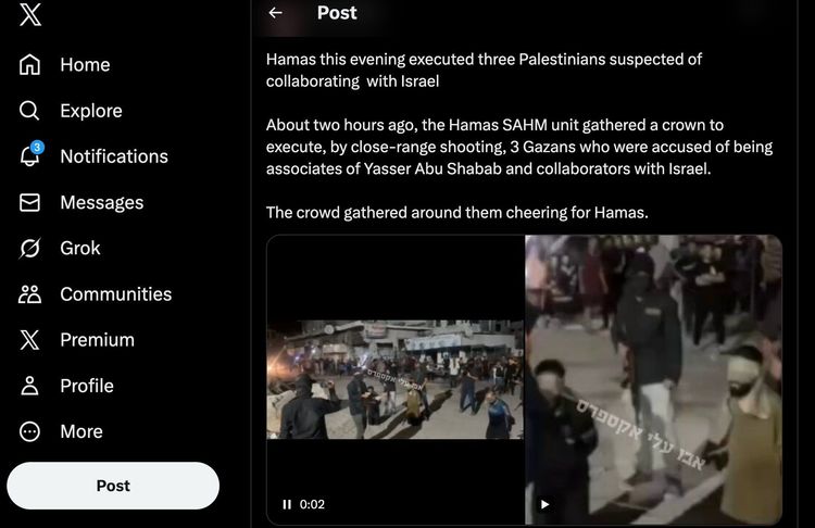 Här avrättar Hamas palestinier på öppen gata