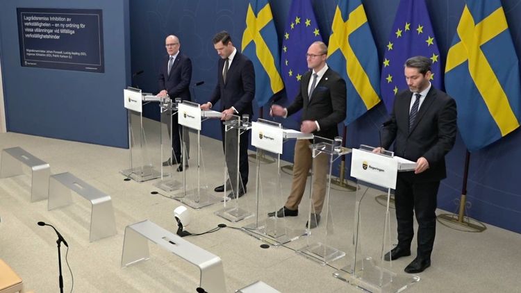 Regeringen håller pressträff om utvisning av utländska medborgare med verkställighetshinder