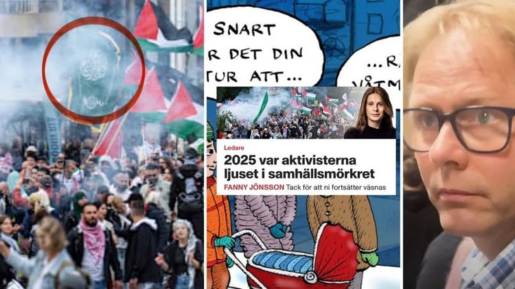 Aftonbladets Hamas-tabbe: Terrorflaggor på nyår