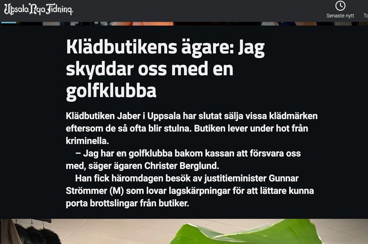 Justitieministern på besök hos förtvivlade handlare – kämpar mot kriminaliteten