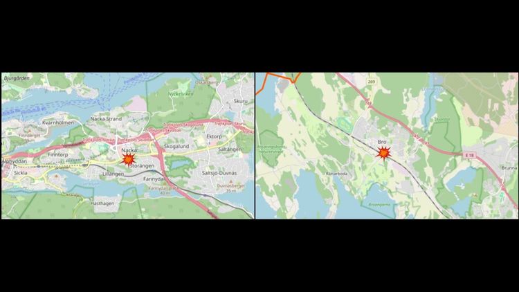 Två bombdåd i Stockholmsområdet under natten mot måndag – En man gripen för mordförsök