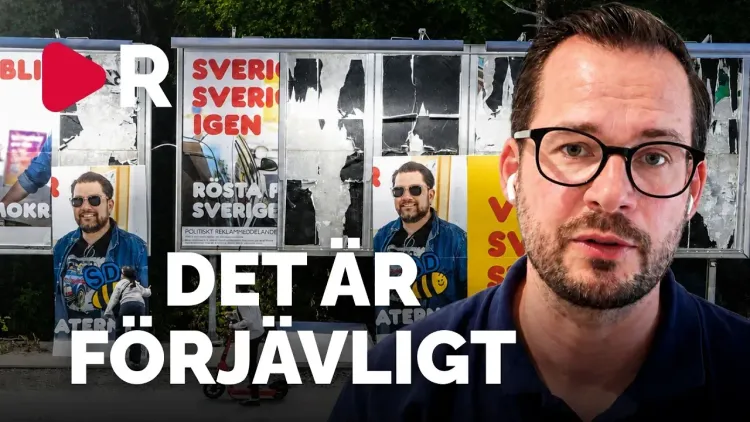 Mattias Bäckström Johansson (SD): Vandalisering av valaffischer är ett hot mot demokratin