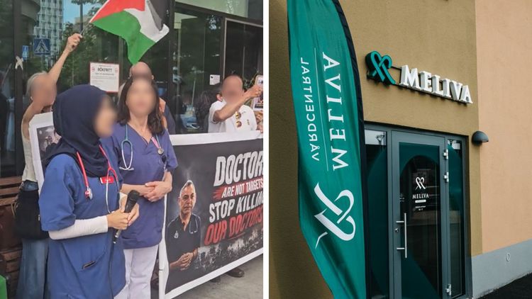 Meliva "tar avstånd" från läkares agerande under Palestinaprotest vid Karolinska