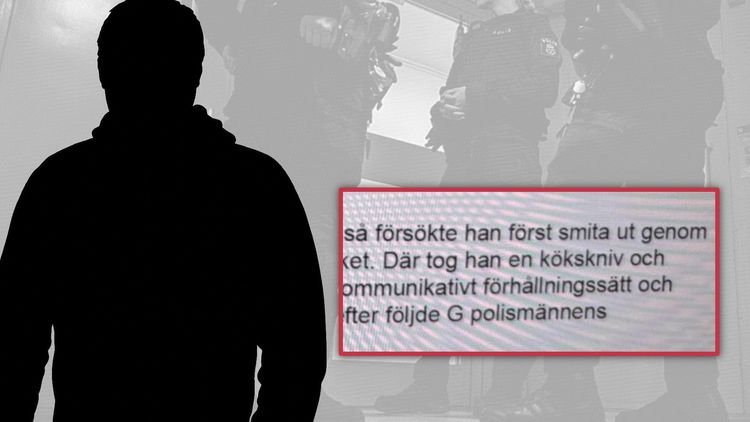 Uzbek i SVT:s snyftreportage drog kniv när polisen knackade på